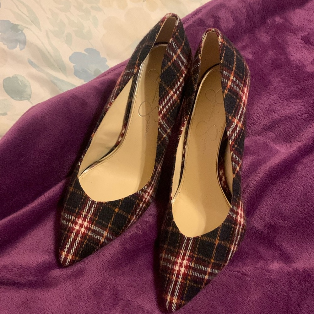 Super cute plaid Jessica Simpson heels!